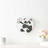 Nice Day Bear Wall Clock Runde Wanduhr (Zuhause)