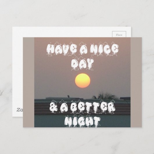 Nice Day Customizing-Produkt Postkarte (Vorne/Hinten)