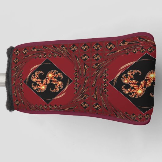 "Nice Day" Energy Golf Head Covers: Vibrant Red Fr Golf Headcover (Vorderseite)