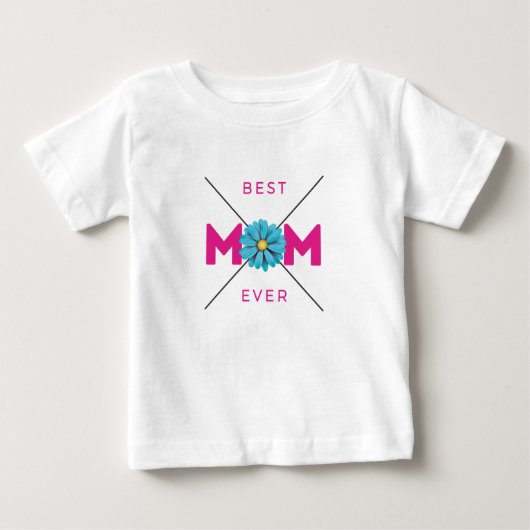Nice Design Text Beste Mama für alle Zeiten Baby T-shirt (Vorderseite)