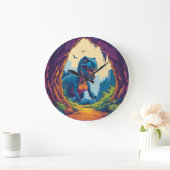 Nice Dino, Don’t Look At Me Like That. Große Wanduhr (Zuhause)