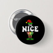 Nice Elf Familie Weihnachten Matching Pajamas Elf Button (Vorne & Hinten)
