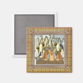 Nice Fall Country Teddy Bears Magnet (Vorderseite/Rückseite)