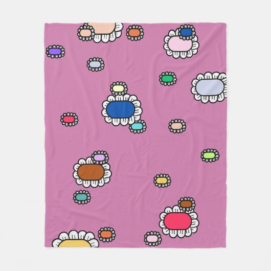 nice flowers fleecedecke (Vorderseite)