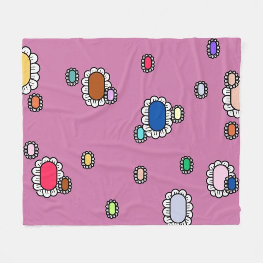 nice flowers fleecedecke (Vorderseite (Horizontal))