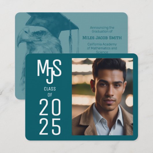 Nice Foto Abschluss Einladung (Vorne/Hinten)