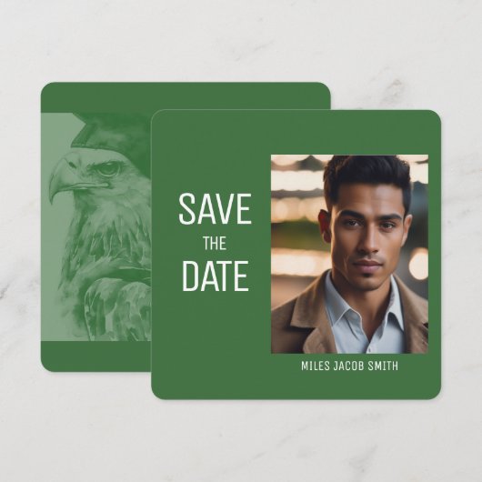 Nice Foto Abschluss Einladung Save the Date (Vorne/Hinten)