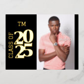 Nice Foto Abschluss Foil Einladung Postkarte (Vorderseite)