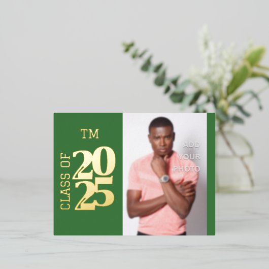 Nice Foto Abschluss Foil Einladung Postkarte (Stehend vorne)