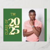 Nice Foto Abschluss Foil Einladung Postkarte (Vorderseite)