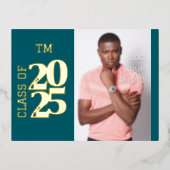 Nice Foto Abschluss Foil Einladung Postkarte (Vorderseite)