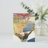 Nice France Aviation Poster Art Postkarte (Stehend Vorderseite)