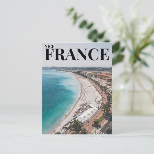 Nice, France Beach Postkarte (Stehend Vorderseite)