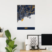 Nice - France Bluefresh City Map Poster (Heimbüro)