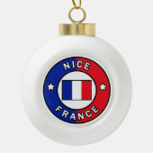 Nice France Keramik Kugel-Ornament (Vorderseite)
