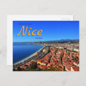 Nice France Landschaftlich City Scape Postcard Postkarte (Vorne/Hinten)