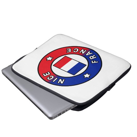 Nice France Laptopschutzhülle (Vorne Knopf)