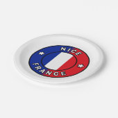 Nice France Pappteller (Schrägansicht)