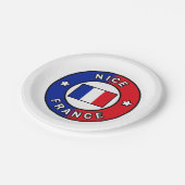 Nice France Pappteller (Schrägansicht)