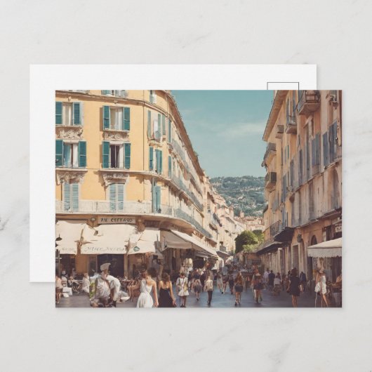 Nice France Postcard Feiertagspostkarte (Vorne/Hinten)