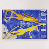 Nice France Riviera Vintage Travel Poster Puzzle (Horizontal)