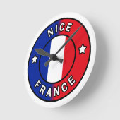 Nice France Runde Wanduhr (Winkel)