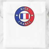 Nice France Runder Aufkleber (Tasche)