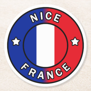 Nice France Runder Pappuntersetzer