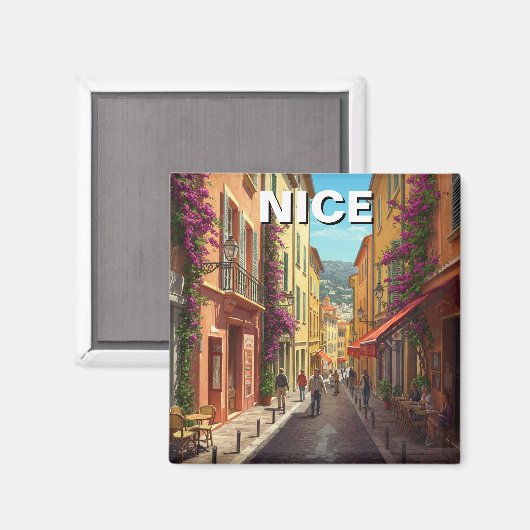 Nice France Travel Magnet (Vorderseite/Rückseite)