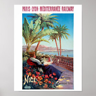 Nice-France Vintage Poster wiederhergestellt