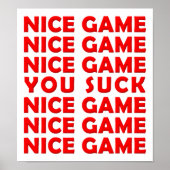 Nice Game Funny Poster (Vorne)