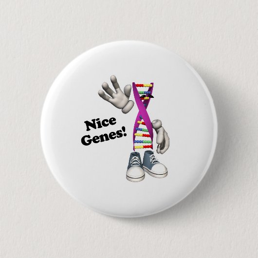 Nice Genes Funny DNA Button (Vorderseite)