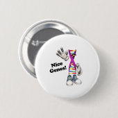 Nice Genes Funny DNA Button (Vorne & Hinten)
