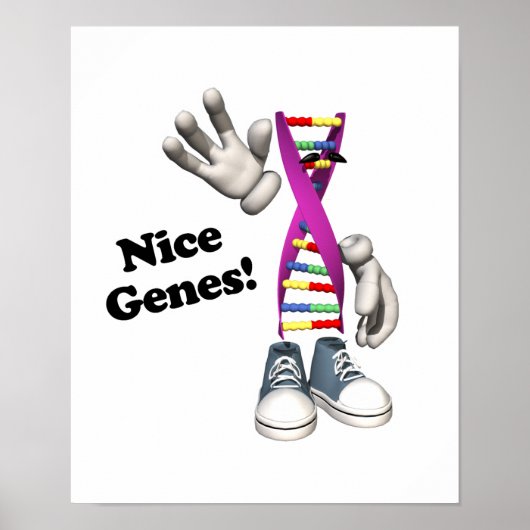 Nice Genes Funny DNA Poster (Vorne)