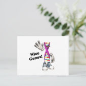 Nice Genes Funny DNA Postkarte (Stehend Vorderseite)