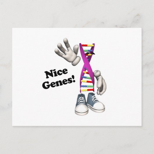 Nice Genes Funny DNA Postkarte (Vorderseite)