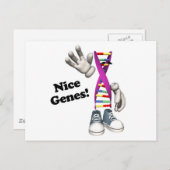 Nice Genes Funny DNA Strip Charakter Postkarte (Vorne/Hinten)