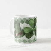 Nice Green Lucky Symbole Kohle Zeichnend Kaffeetasse (Vorderseite Links)