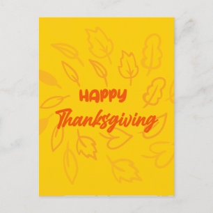 Nice Happy Thanksgiving mit Blätter Fall Feiertagspostkarte