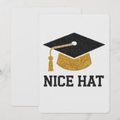 Nice Hat Abschluss High School Uni University Einladung (Vorne/Hinten)