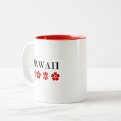 Nice Hawaii Red Blume Icons Light Color Zweifarbige Tasse (Vorderseite Links)