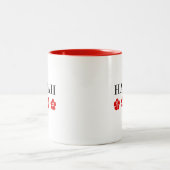 Nice Hawaii Red Blume Icons Light Color Zweifarbige Tasse (Mittel)