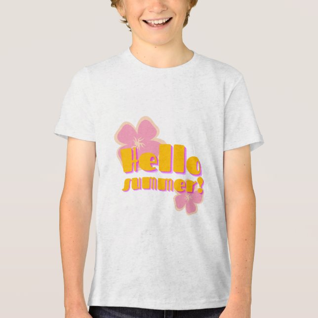 nice hello summer image Tri-Blend shirt (Vorderseite)