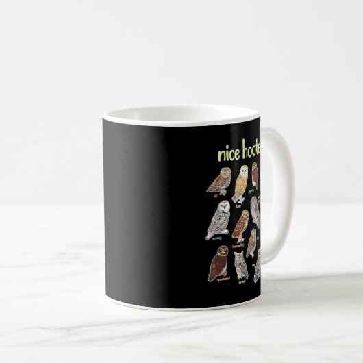 Nice Hooters Owl Bird Pun Funny Adult Witz Birdwat Kaffeetasse (VorderseiteRechts)