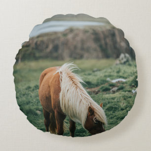 NICE HORSE RUNDES KISSEN