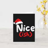 Nice (ish) Naughty Angel Funny Christmas List Fami Karte (Gelbe Blume)