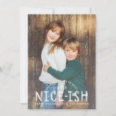 Nice-ish Naughty oder Nice Funny Funny Kids Weihna Einladung (Vorderseite)
