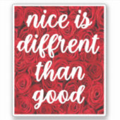 Nice ist anders als ein guter Aufkleber (Vorderseite)