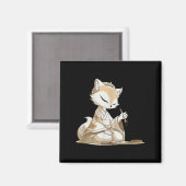 Nice Japan Kitsuncostume für kalligraphische Liebh Magnet (Vorderseite/Rückseite)