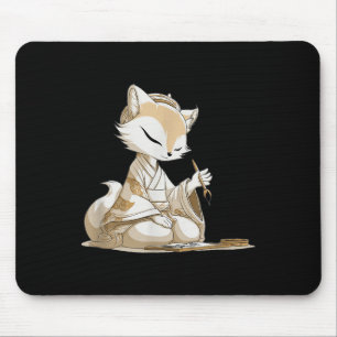 Nice Japan Kitsuncostume für kalligraphische Liebh Mousepad